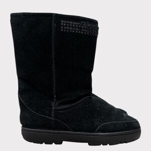 Vintage Arleen C Suede Rhinestone Boots UGG Style 7 Legally Blonde Era